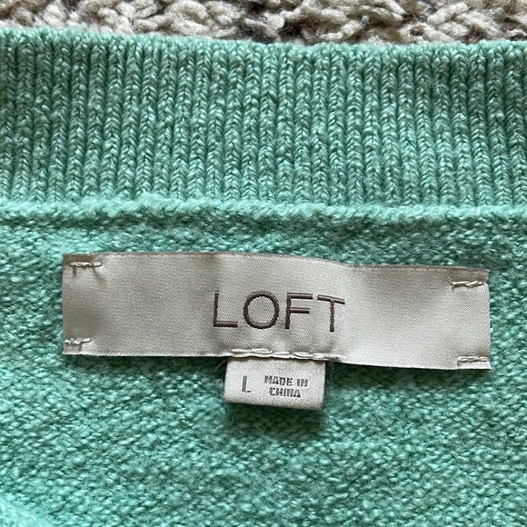 Loft Boatneck Sweater,light green. - Picture 2 of 3